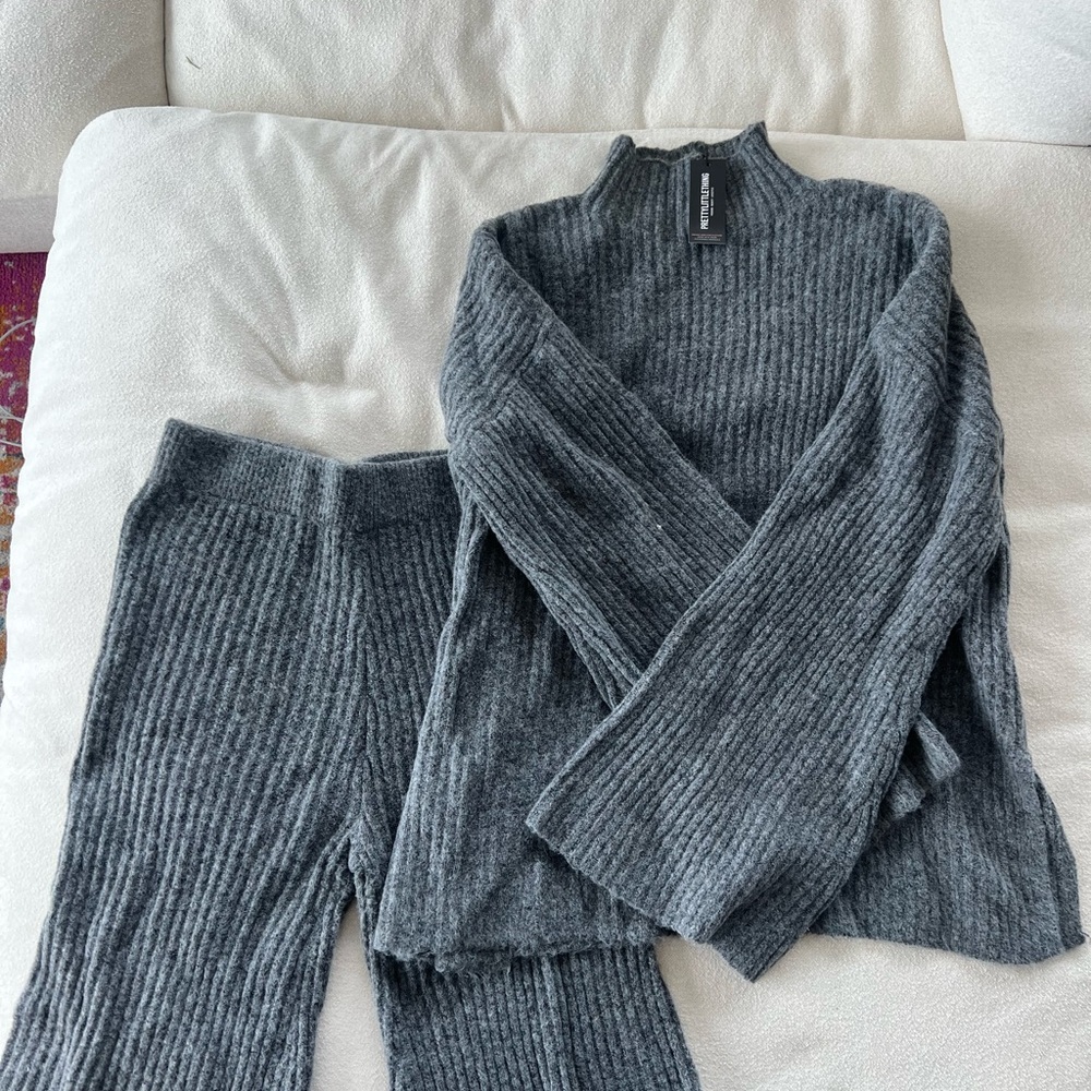 PrettyLittleThing Soft Gray Knitwear